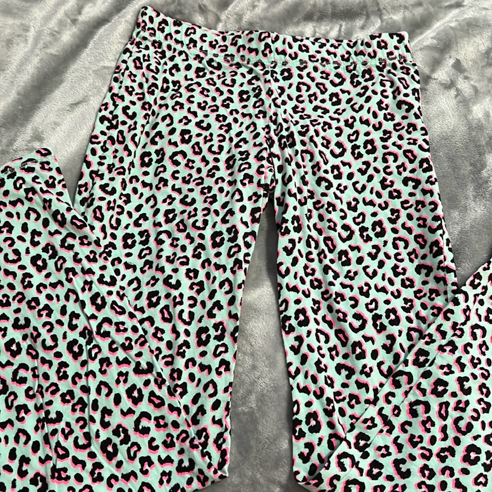 Leopard print pajama pants